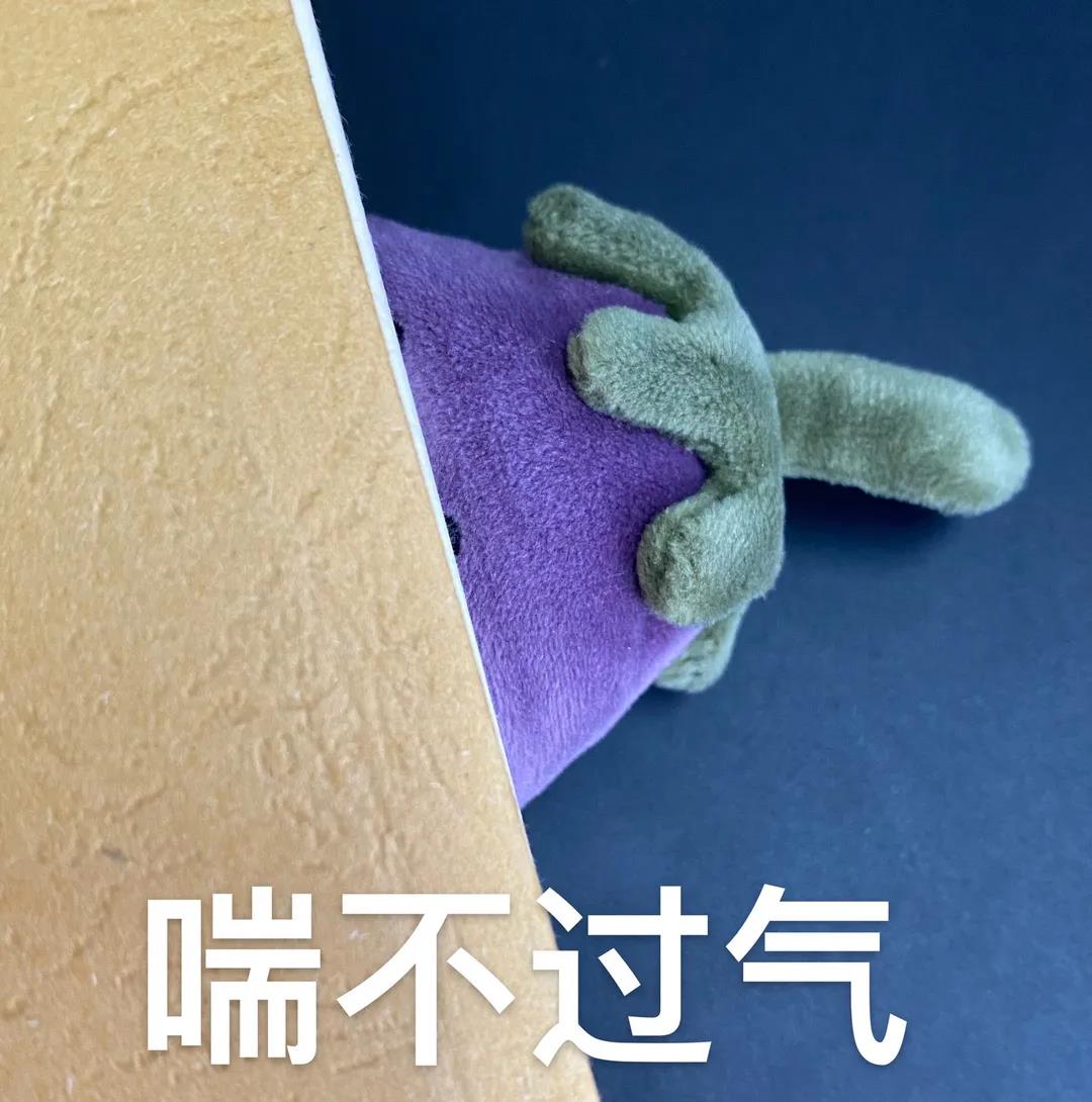 玩偶 茄子 喘不过气 困住 搞怪 呆萌
