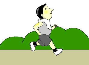 坚持跑步可爱漫画图片