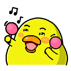 小鸭子音乐开心笑容gif动图_动态图_表情包下载_soogif