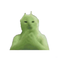 绿色小猫 猫咪 可爱 搞怪