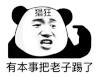 暴漫 熊猫头 有本事把老子踢了 搞怪 逗