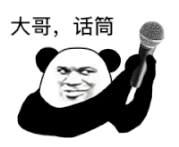 暴漫 熊猫头 话筒 搞怪 逗
