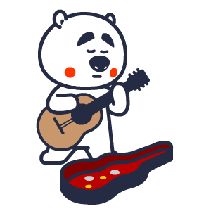 囧囧熊弹吉他音乐可爱gif动图