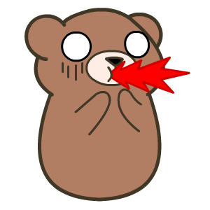 害羞熊吐血瞪眼棕色的熊gif动图