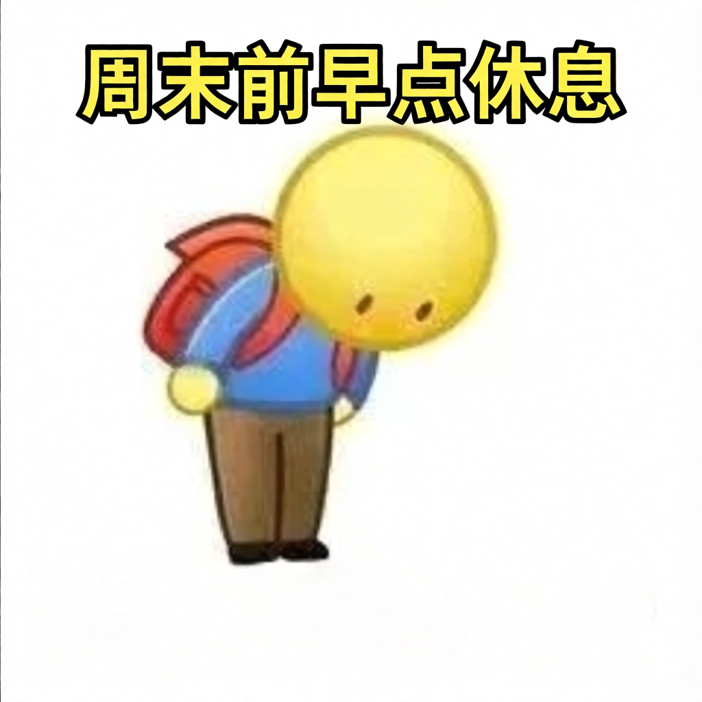 周末前早点休息 周末前早点休息呀 周末前早点休息啦 周末前早点休息啊 周末前早点休息吧 周末前早点休息一下 小黄脸阴阳怪气表情包