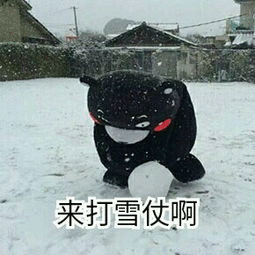 打雪仗的搞笑表情包图片