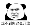 暴漫 熊猫头 想不到你这么开放 搞怪 逗