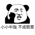 暴漫 熊猫头 中指 搞怪 逗
