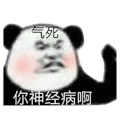暴漫 熊猫头 气死 你神经病啊 搞怪 逗