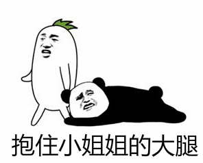 熊猫抱腿求人表情包图片