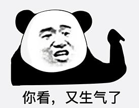 熊猫头表情包生气图片