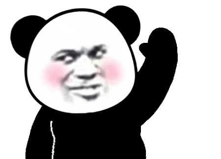 暴漫 熊貓頭 揮手 搞怪 逗