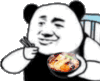 暴漫 熊猫头 吃饭 搞怪 逗