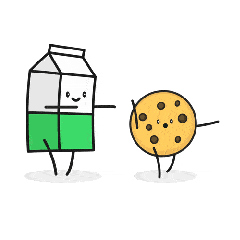 饼干牛奶简笔画图片
