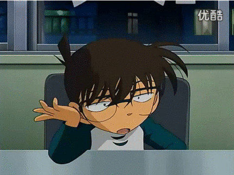 侦探柯南眼镜男推理gif动图_动态图_表情包下载_soogif