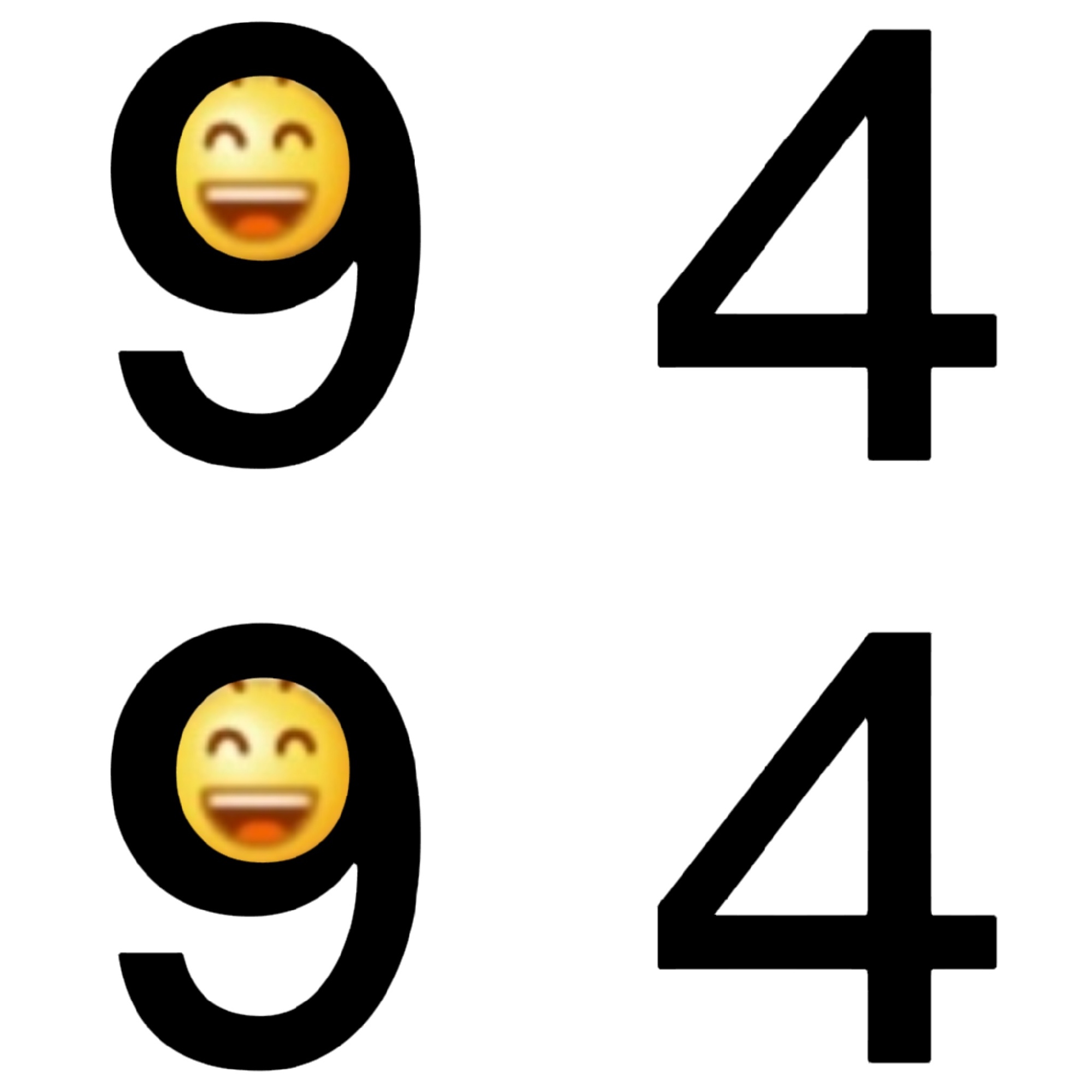 脸蛋代表数字