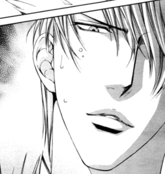 漫画gif冷酷gif忧郁的眼神gif男子gif脸上的雨滴gif