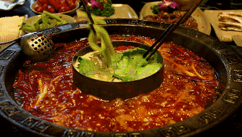 火锅 黄瓜 涮菜 鸳鸯锅 辣椒 重庆