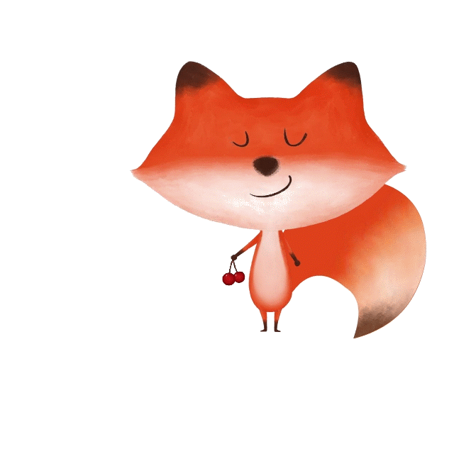 狐狸可爱跳舞眯眼睛gif动图