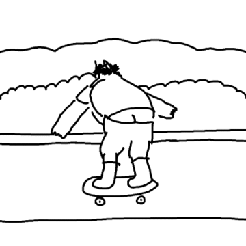 滑板滑行跳跃小狗gif动图