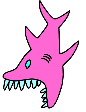 粉色鲨鱼表情包图片