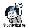 暴漫 文字表情包 学习使我清醒 搞笑 逗 沙雕