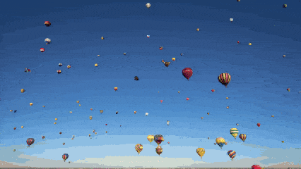 蓝天放飞气球动态图图片