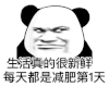 暴漫 熊猫头 生活真的很新鲜每天都是减肥第1天 搞怪 逗