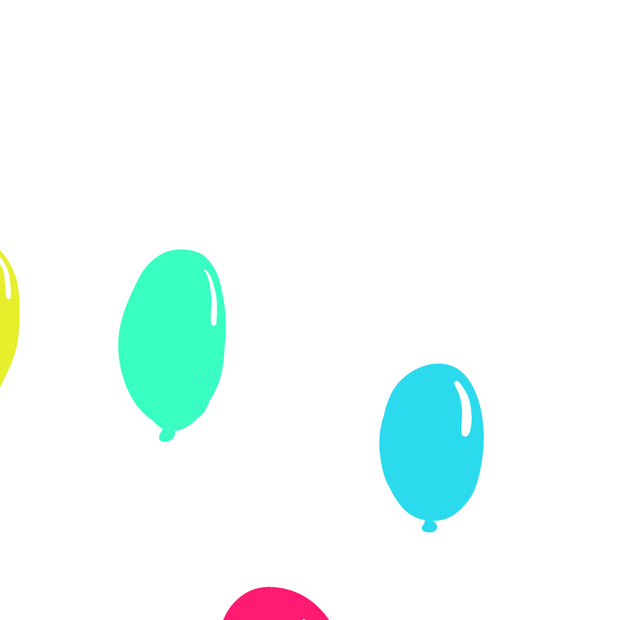 气球彩色几何飞走gif动图