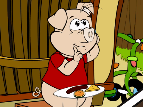 小猪吃货食物高兴gif动图