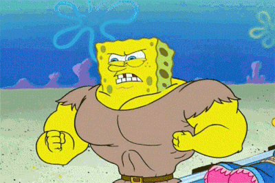 海绵宝宝 spongebob 肌肉 猛男 爆衣 撕裂 释放 胸肌