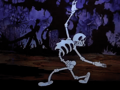 骷髅跳舞卡通搞笑gif动图