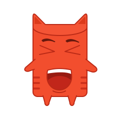 猫咪下巴长个红色硬包图片