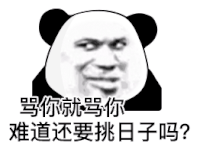 暴漫 熊猫头 骂你就骂你 难道还要挑日子吗 搞怪 逗