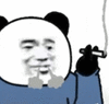 暴漫 熊猫头 抽烟 搞怪 逗