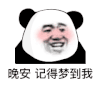 暴漫 熊猫头 晚安记得梦到我 搞怪 逗