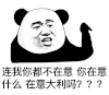 暴漫 熊猫头 连我你都不在意 你在意什么 在意大利吗 搞怪 逗