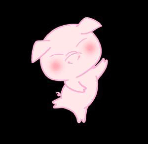 卡通小猪跳舞可爱gif动图_动态图_表情包下载_soogif
