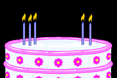 生日蛋糕卡通动态图图片