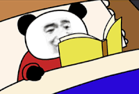 暴漫 熊猫头 看书 搞怪 逗