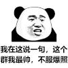 暴漫 熊猫头 我在这说一句 这个群我最帅 不服爆照 搞怪 逗