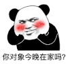 暴漫 熊猫头 你对象今晚在家吗 搞怪 逗