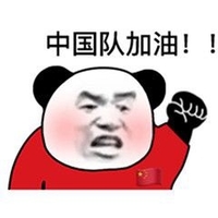 暴漫 熊猫头 中国队加油 加油 搞怪 逗