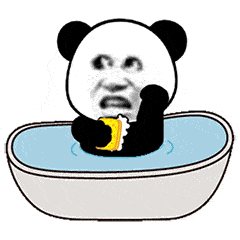 暴漫 熊猫头 洗澡 搞怪 逗