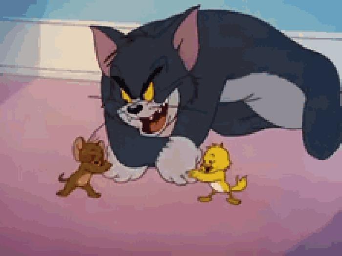 汤姆和小杰 动漫 童年 握手