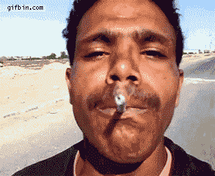 抽烟表情GIF图片