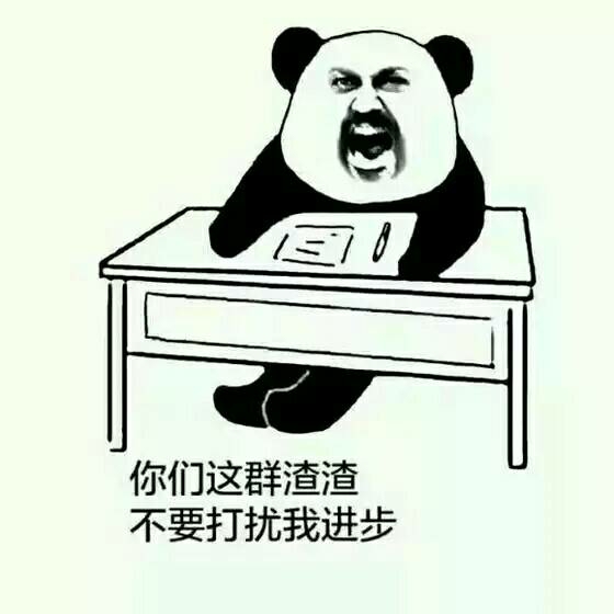 熊猫头渣渣不要打扰我进步斗图搞笑猥琐gif动图_动态图_表情包下载