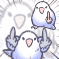 竖中指 小鸟 沙雕 搞怪