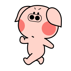 奔跑的猪猪表情包图片