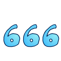 666可爱文字萌物gif动图